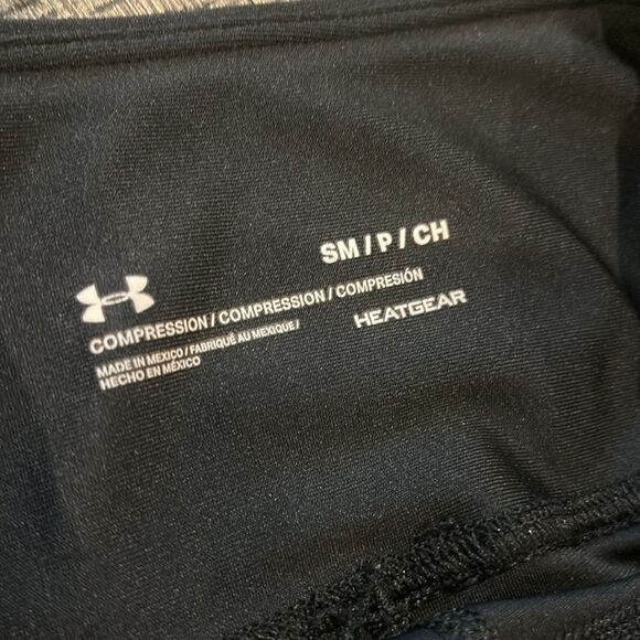 Under Armour Black Compression Bottom Sheer Size Small Athletic Gym Leggings - Picture 2 of 10